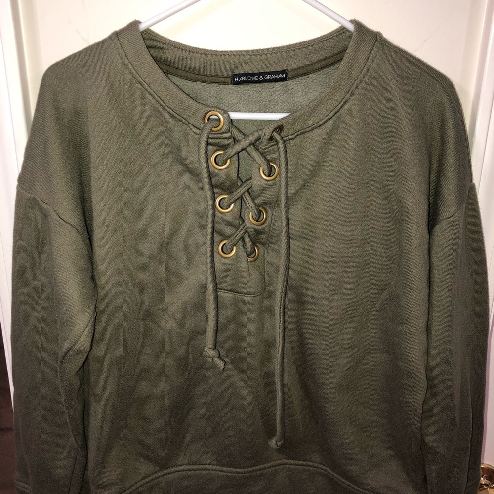 Tie up sweater/crewneck